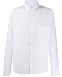 Balmain Logo Print Long Sleeve Shirt