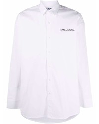 Karl Lagerfeld Logo Print Long Sleeve Shirt