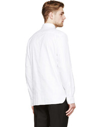 Burberry London White Woven Check Shirt