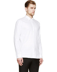 Burberry London White Woven Check Shirt