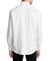 Neiman Marcus Long Sleeve Button Front Twill Shirt