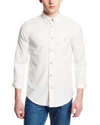 Ben Sherman Long Sleeve Colored Flecked Herringbone Woven Shirt