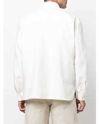 Z Zegna Long Sleeve Cotton Linen Blend Shirt