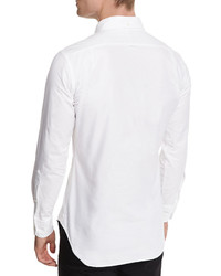 Thom Browne Long Sleeve Cotton Oxford Shirt White