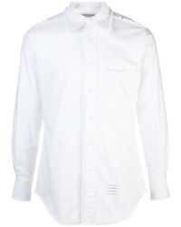 Thom Browne Long Sleeve Frayed Shirt