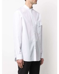 Jil Sander Mandarin Collar Cotton Poplin Shirt