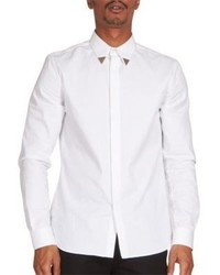 Givenchy Metal Tipped Contemporary Fit Button Down Shirt