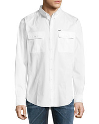 DSQUARED2 Military Poplin Sport Shirt White