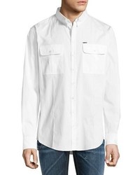 DSQUARED2 Military Poplin Sport Shirt White