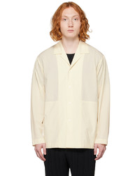 Homme Plissé Issey Miyake Off White Button Shirt