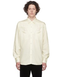 Ralph Lauren Purple Label Off White Lyocell Shirt