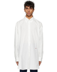 Maison Margiela Off White Oversized Poplin Shirt