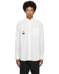 Fumito Ganryu Off White Pleated Shirt