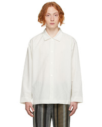 Homme Plissé Issey Miyake Off White Poplin Packable Shirt