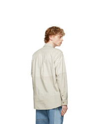JW Anderson Off White Relaxed Multi Pocket Shirt