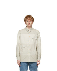 JW Anderson Off White Relaxed Multi Pocket Shirt