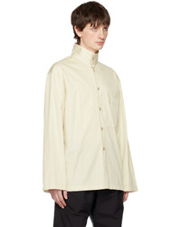 Lemaire Off White Stand Collar Shirt