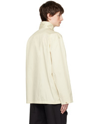 Lemaire Off White Stand Collar Shirt