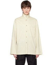 Lemaire Off White Stand Collar Shirt