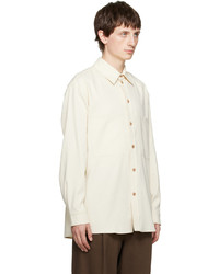 Lemaire Off White Straight Collar Shirt
