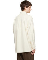 Lemaire Off White Straight Collar Shirt