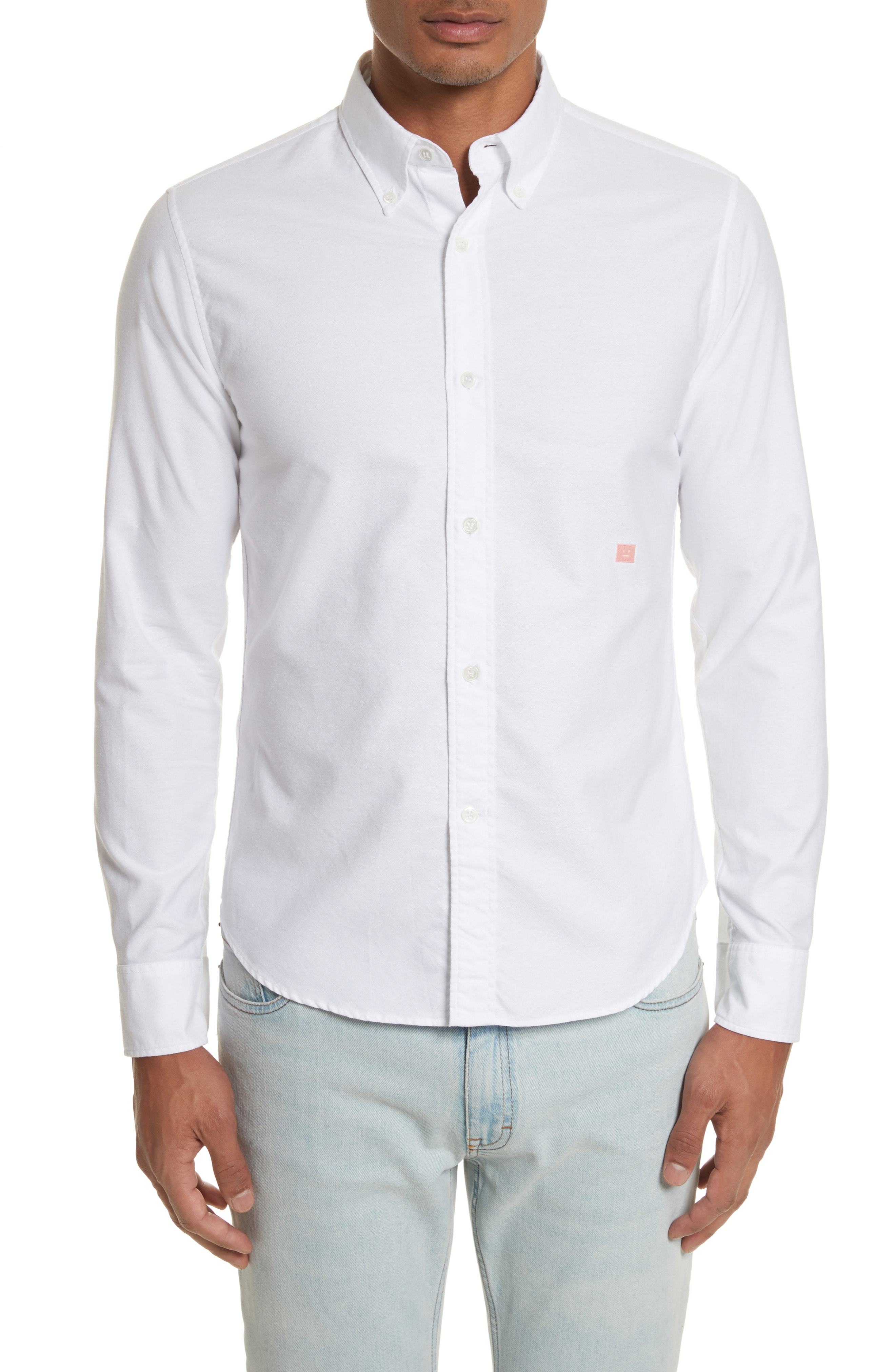 Acne Studios Ohio Face Patch Oxford Shirt, $250 | Nordstrom