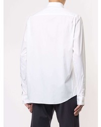 Roberto Cavalli Optic White Slim Fit Rc Logo Shirt