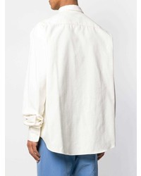 Ami Paris Oversize Long Sleeve Shirt With Chest Pocket