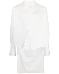 Greg Lauren Oversize Tuxedo Style Long Sleeve Shirt