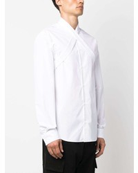 Off-White Ow Emb Strap Detail Cotton Shirt