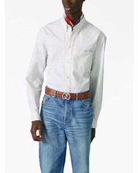 Gucci Oxford Long Sleeve Cotton Shirt