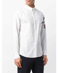 Moncler Plaid Patch Sleeve Button Down Shirt