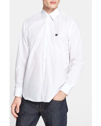 Comme des Garcons Play Woven Shirt With Heart Applique