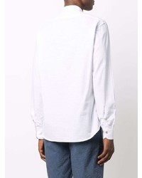 Eleventy Pleat Panel Fitted Shirt