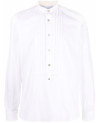 Eleventy Pleat Panel Fitted Shirt