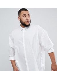 ASOS DESIGN Plus Extreme Oversized Shirt In White