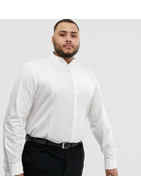 ASOS DESIGN Plus Slim Sa Shirt With Pleated Front Placket
