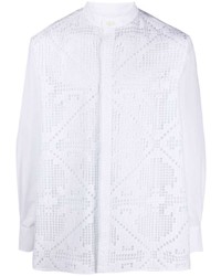 Valentino Pointelle Knit Cotton Shirt