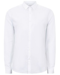 Topman Premium White Long Sleeve Dress Shirt