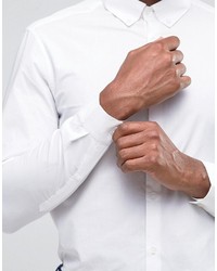Asos Regular Fit Cotton Shirt With Button Down Collar