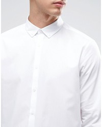 Asos Regular Fit Shirt In White With Button Down Collar