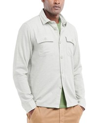 Barbour Seaford Button Up Overshirt In Stone Marl At Nordstrom