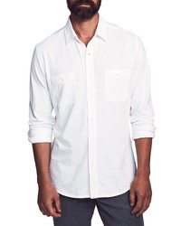 Faherty Seasons Knit Button Up Shirt In White At Nordstrom