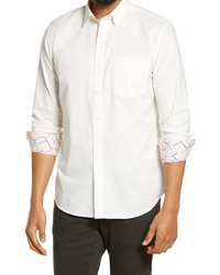 Bugatchi Shaped Fit Stretch Button Up Shirt