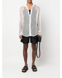 DSQUARED2 Sheer Lace Long Sleeve Shirt