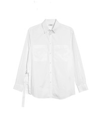 Valentino Side Tie Cotton Poplin Shirt