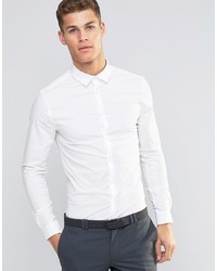 ASOS DESIGN Skinny Shirt In White