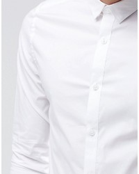 ONLY & SONS Skinny Shirt With Concealed Button Down Collar With Stretch