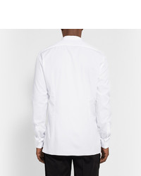 Lanvin Slim Fit Band Collar Cotton Poplin Shirt