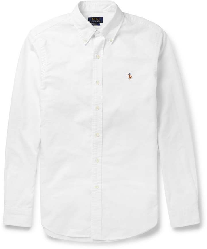 ralph lauren slim fit cotton oxford shirt